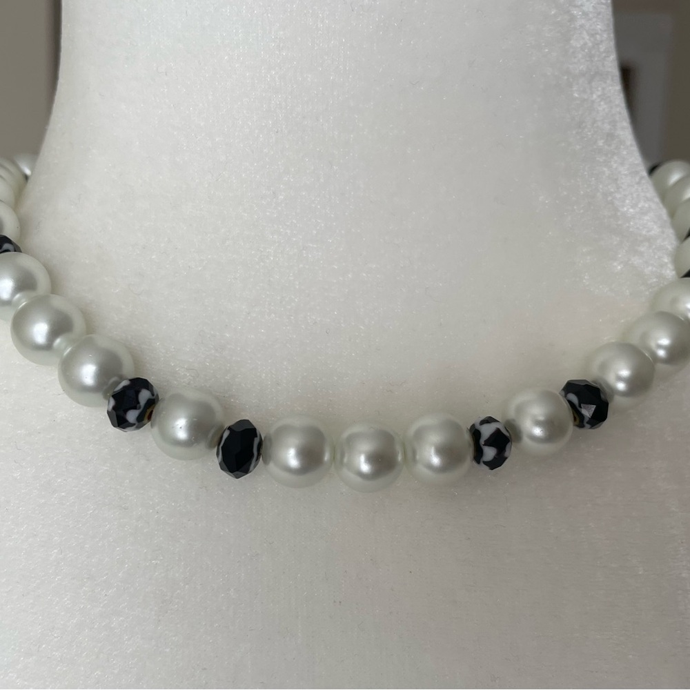 Elegant Black and White Necklace